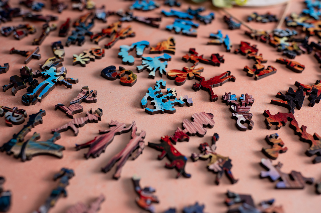 Whimsical puzzle pieces